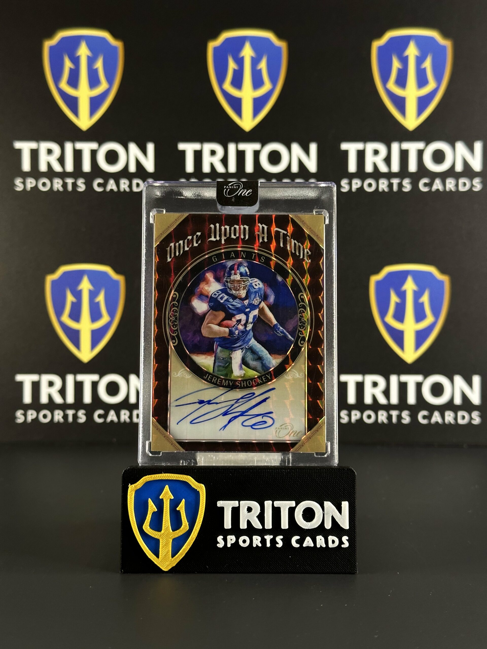 2021 Panini One Once Upon a Time Jeremy Shockey auto (8/49) Sealed