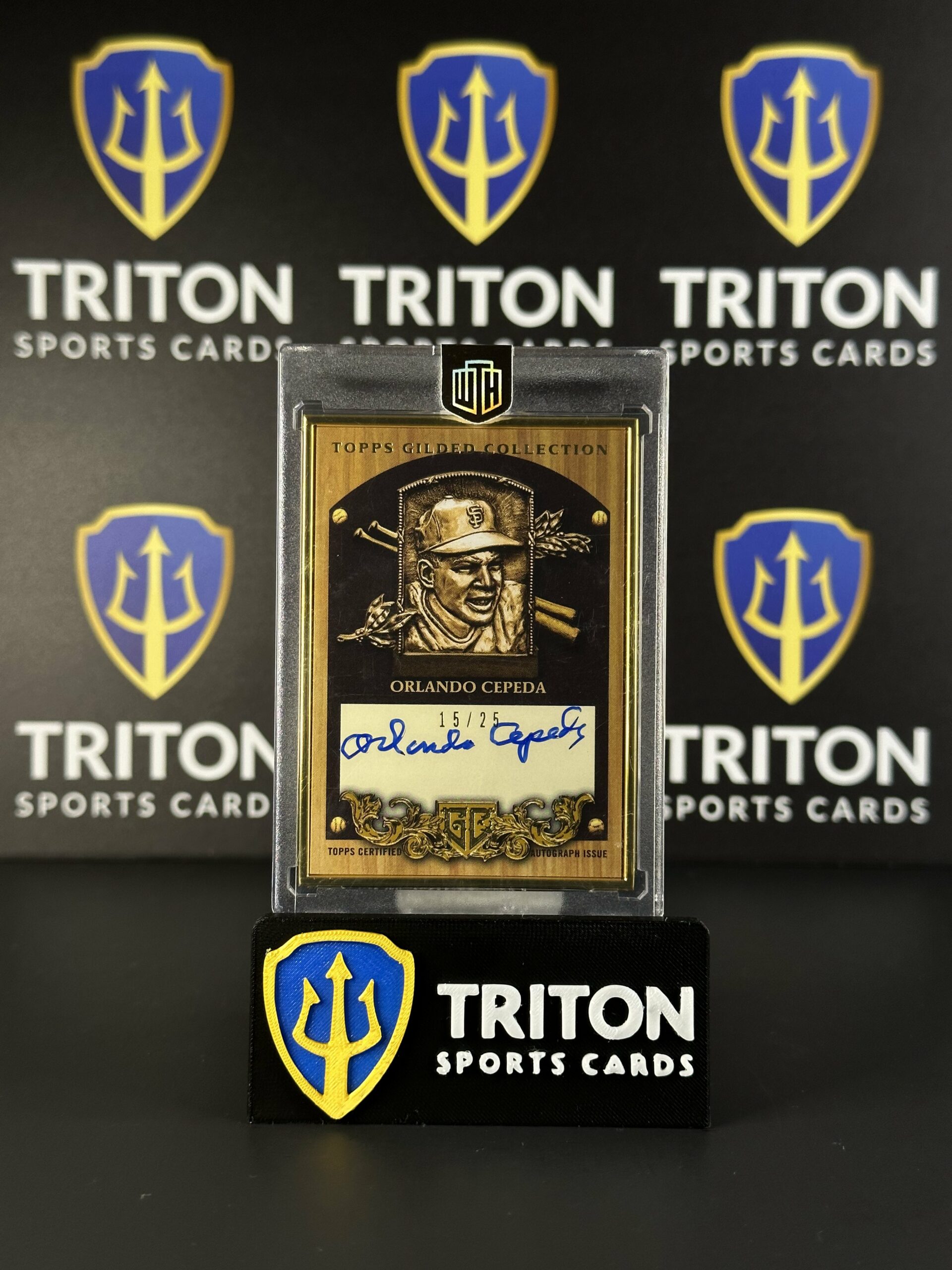 2022 Topps Gilded Collection Orlando Cepeda Gold Frame Auto (15/25)