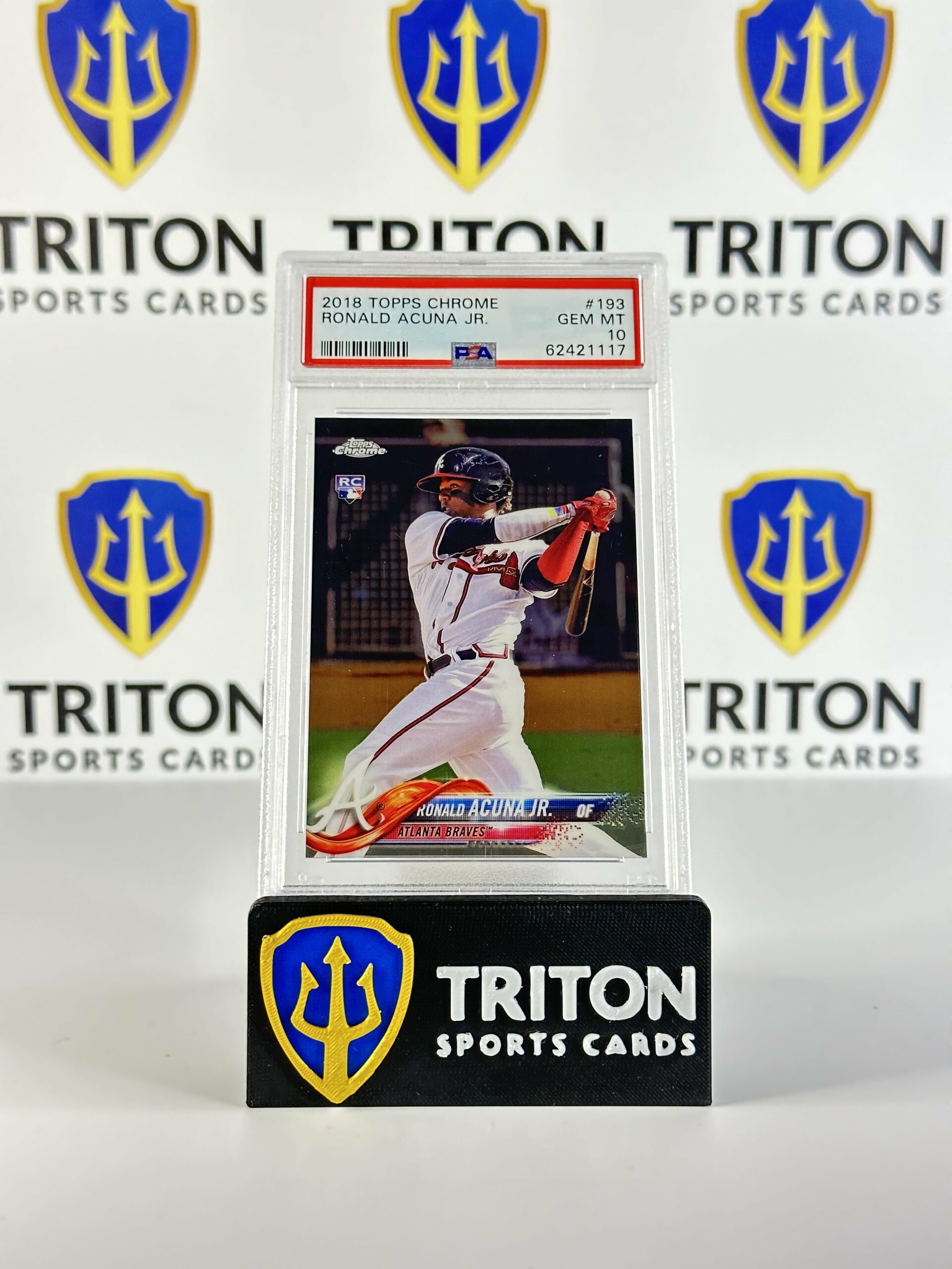 2018 Topps Chrome Ronald Acuna Jr. Rookie GEM MT 10 #193