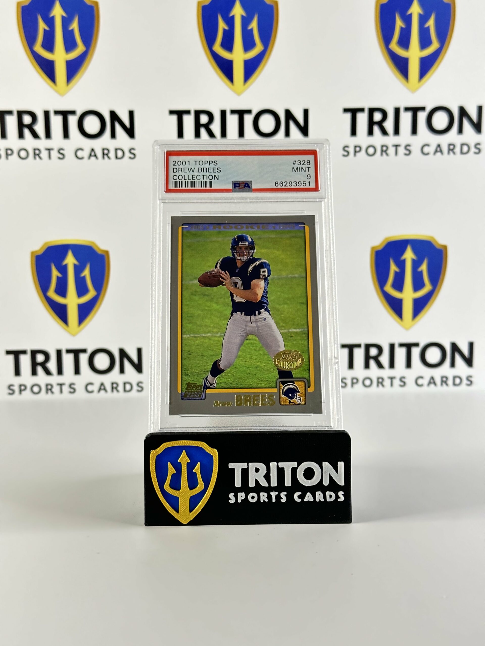 2001 TOPPS DREW BREES Collection PSA 9 MINT ROOKIE #328