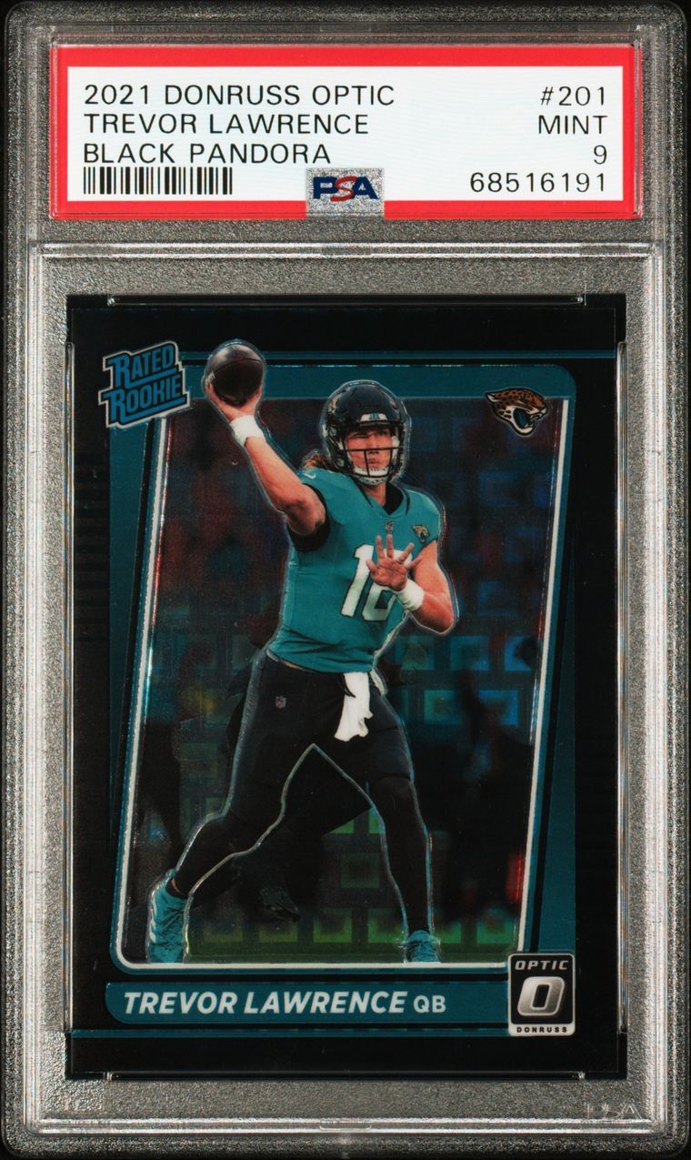 2021 Donruss Optic Black Pandora (25/25) TREVOR LAWRENCE RC PSA 9!