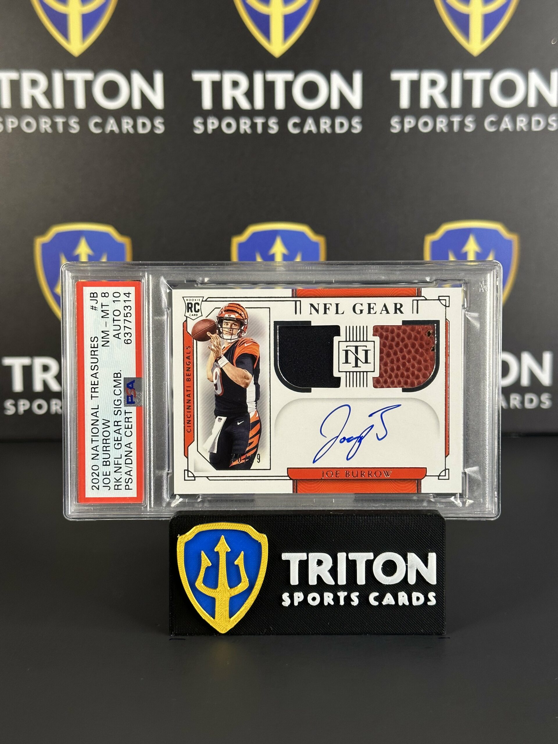 2020 Panini National Treasures Rookie NFL Gear Signatures Combos (70/99) PSA NM-MT 8